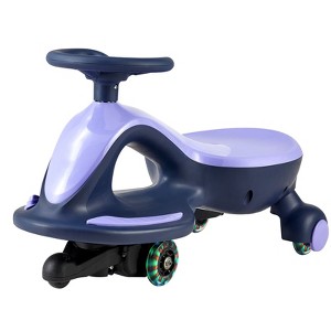 2-in-1 Electric Wiggle Car with LED Wheels & Bluetooth, Purple - 1 of 4
