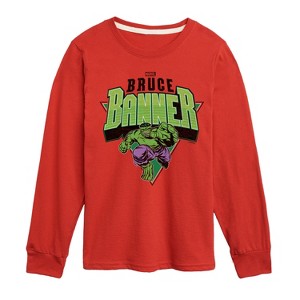 Boys' - Marvel - Hulk Bruce Banner Long Sleeve Graphic T-Shirt - 1 of 4