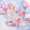 Wikineon Iridescent Blue Table Runner 2pcs 27X120inch Sequin Table Runners 10ft Mermaid Party Table Runner for Wedding Birthday Party Ceremony - 2 of 4
