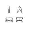 Origami Multi Purpose Folding Office Furniture Table Desk, Black (2 Pack) - 2 of 4