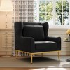 Christopher Knight Home Galina Modern Velvet Armchair with Pillow - 2 of 4