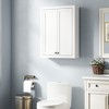 HOMCOM Bathroom Wall Cabinet, Modern Medicine Cabinet Wall Mounted, Over The Toilet Space Saver with 2 Doors and 2 Adjustable Shelves, White - 3 of 4