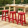 WestinTrends Malibu 24" All Weather Hdpe Outdoor Patio Square Backless Counter Stool (Set of 3) - 2 of 4