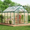 Greenhouses for Outdoors,Large Outdoor Greenhouse with Roof Vent and Heavy-Duty Aluminum Frame,  Walk-in Garden Greenhouse for Backyard, Patio, Lawn - 2 of 4