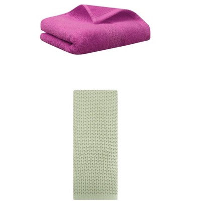 REGALWOVEN Solid Absorbent Soft Cotton Hand Towels for Bathroom Hotel and Spa 13" x 30" 2 Pcs