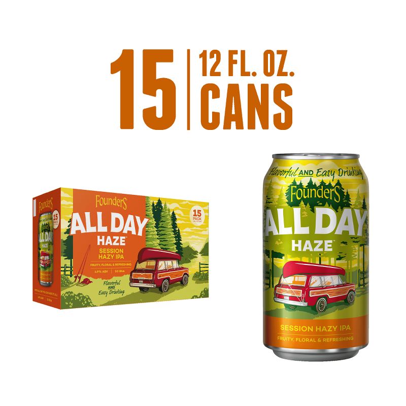 Founders All Day Seasonal Beer- 15pk/12 fl oz Cans, 2 of 7