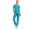 Hey Collection Women Scrubs Set 4-Way Stretch Mock Neck Top with Straight Leg Scrub Pants with Four Pockets - 4 of 4