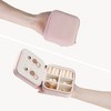 Unique Bargains Mini Portable Plush Velvet Storage Display Holder Travel Jewelry Box for Girl's Birthday Gifts - 4 of 4
