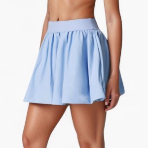 Anna-Kaci Women's High Waist Pleated Mini Skirt with Wide Waistband and Side Pockets - 1 of 4