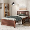 Infans Twin Size Bed Frame with Headboard Wood Slat Support No Box Spring Needed - 3 of 4
