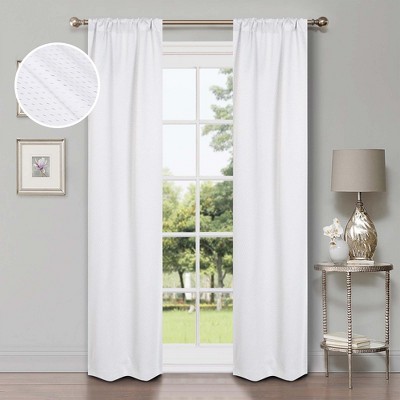 Whimsical Abstract Shimmer Room Darkening Semi-Blackout Curtains, Set of 2 by Blue Nile Mills