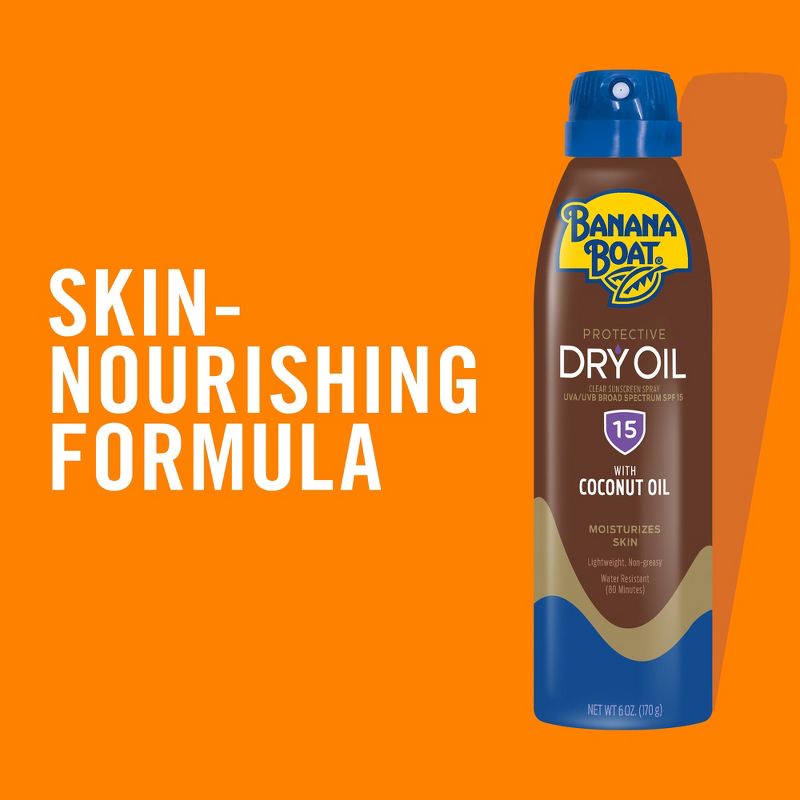 Banana Boat Dry Oil Clear Sunscreen Spray - 6oz, 4 of 12