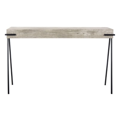 Jett Console Table Light Gray/Black - Safavieh