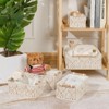 Aoibox Boho Macrame Storage Baskets Set of 5 Hand Woven Cotton Rope Organizer with Wooden Handles Beads for Shelf Tabletop Closet Drawer Bathroom - 2 of 4