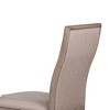 Royal Hampton Side Dining Chair Set of 2, Curved Backrest, Ash Wood, Beige Polyester - 4 of 4