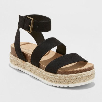 double strap espadrille sandals