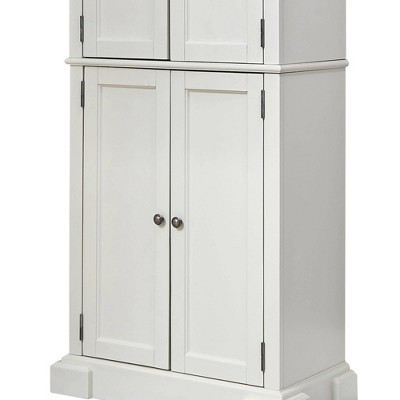 Americana White Hardwood Pantry with Adjustable Shelving