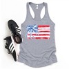 Simply Sage Market Watercolor Flag Coquette Racerback Tank - 4 of 4