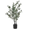 Artificial Plant, 35" Tall, Eucalyptus Tree, Indoor, Faux, Fake, Floor, Greenery, Potted, Decorative, Green Leaves, Black Pot - 2 of 4