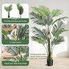 6FT Artificial Palm Tree，Fake Tree with Black Planter -Pre Potted Faux Greenry Plant for Home Office Living Room Decor Indoor - 4 of 4