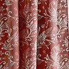 Ellis Curtain Lexington Leaf Pattern on Colored Ground Curtain Pair with Ties Brick - 4 of 4