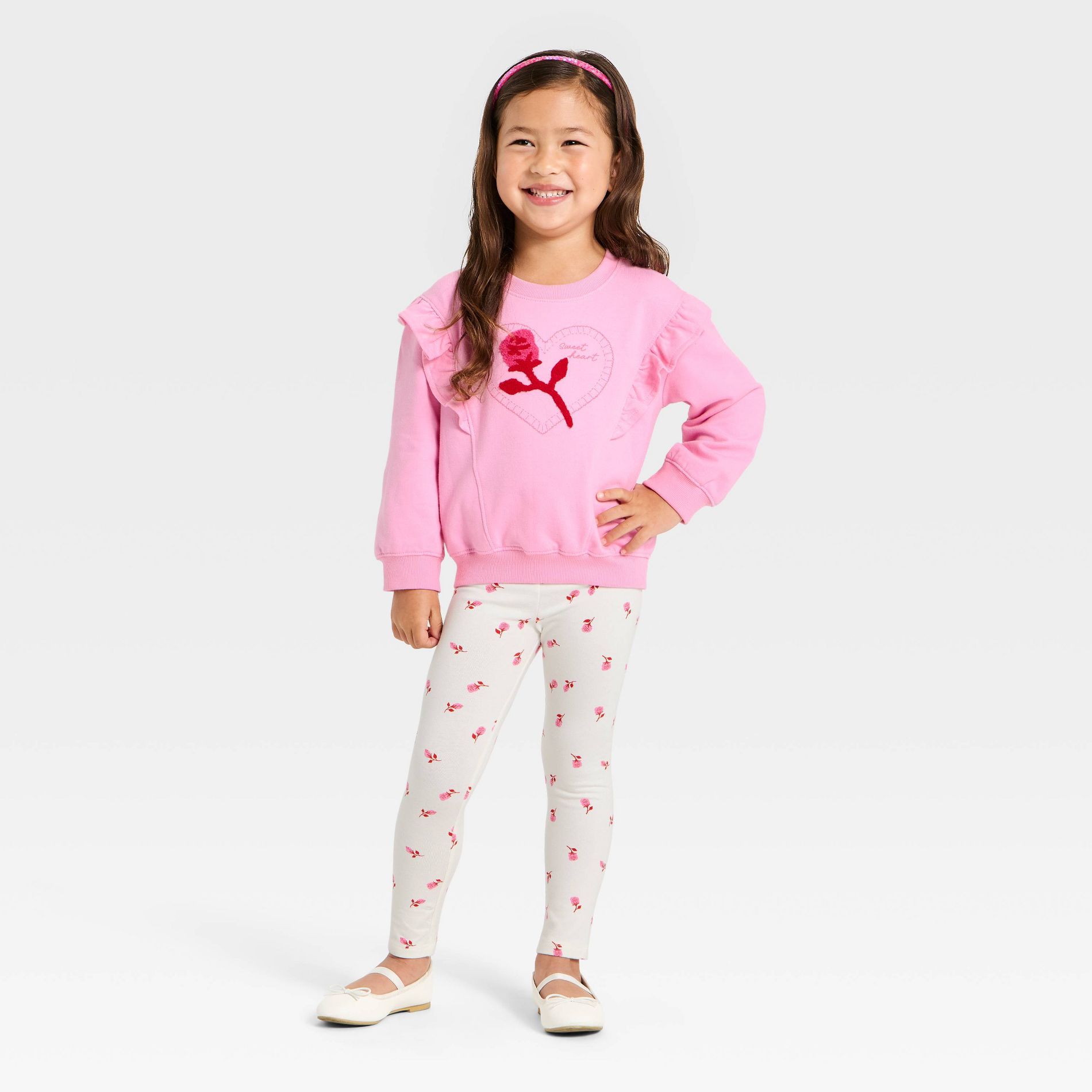 Toddler Girls' Valentine's Leggings Set - Cat & Jack™ Rose Pink