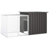 vidaXL Chicken Cage Anthracite Galvanized steel 78.7 x 35.8 x 39.4 in - Anthracite 78.7" x 35.8" x 39.4" - 2 of 4