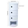 YIYIBYUS Round Nightstand, Modern Side Table, Multifunctional End Table Storage Cabinet, Green/White - 3 of 4