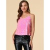 INSPIRE CHIC Women's Sequined Shining Adjustable Straps Club Party Sparkle Cami Top - 2 of 4