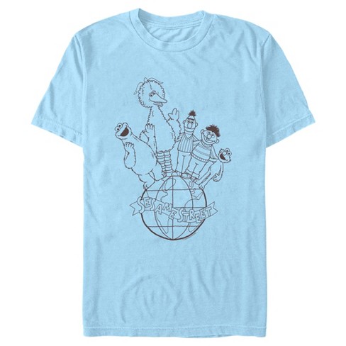 Men's Sesame Street Globe Group Outline T-Shirt - image 1 of 4