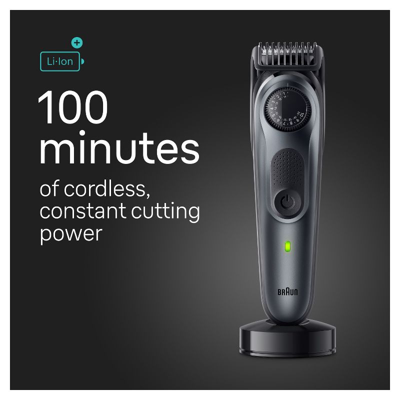 BRAUN ALL-IN-ONE STYLE KIT SERIES 5 AIO5490 RECHARGEABLE 9-IN-1 BODY, BEARD &#38; HAIR TRIMMER, 6 of 10
