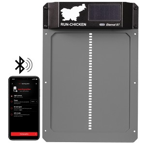 Eternal BT RUN-CHICKEN Door – Solar-Powered Automatic Coop Door with Bluetooth Control (Gray) - 1 of 1