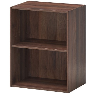 Tangkula 2-Tier Storage Night Stand Open Display Shelf MDF End Table