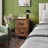 SEVOBAL Nightstand 2 Drawers Bedside Table Removable Bins Sturdy Organizer Furniture for Bedroom Nursery Closet Living Room, Brown, 18"*11.8"*20" - 4 of 4