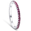 Pompeii3 3/4Ct Ruby Eternity Ring Anniversary Band 10k White Gold - 2 of 4