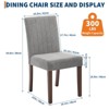 Parsons Button Tufted Dining Chairs Set of 2/4/6- Upholstered Fabric Kitchen Chairs with Wood Legs & Padded Seats - 3 of 4