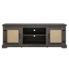 LIVAREEmlen Farmhouse Rattan TV Stand Console Table for TVs up to 70 Inches with 2 Storage Shelves, 65"W*15.55"D*23.86"H - 2 of 4