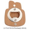 Unique Bargains Bottle Opener Beech Whale Bottle Opener Magnet Wood Light Brown 1Pc - 3 of 4