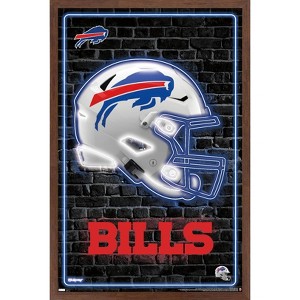 Trends International NFL Buffalo Bills - Neon Helmet 23 Framed Wall Poster Prints - 1 of 4