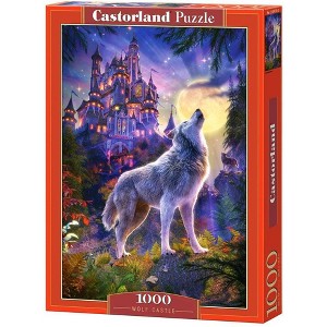 1000 Piece Jigsaw Puzzle, Wolf Castle, Fantasy Puzzle, Castle at night, Adult Puzzle, Castorland C-104178-2 - 1 of 4