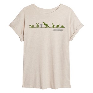 Women's - Edward Scissorhands - ES Topiary Oversized Graphic T-Shirt - 1 of 4