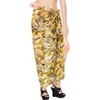 LA LEELA Women's Bikini Skirt Sarong Swimwear Swim Cover Up Summer Wraps Swimsuit Beach Wrap Coverups for Women Beachwear One Size Gold,Floral - 2 of 4
