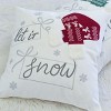 CAVINAS 20"x20" Christmas Throw Pillow,Bed Pillows with 3D Knit Hat,Embroidery,Plush Insert,Square Pillows for Holiday Decor,Home,Bed,Sofa - 2 of 4