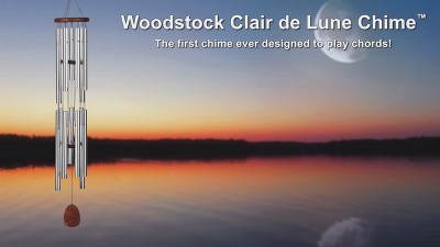 40'' Silver Aluminum and Teak Wind Chime