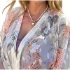 Women's Floral Printed String Waist Duster - KORI - 4 of 4