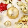 70 Pcs Christmas Ball Ornaments Set, Hanging Assortment Set, Merry Christmas Sign & Tree Toppers, Xmas Indoor Outdoor Party Home Decor, Red/Gold - 3 of 4
