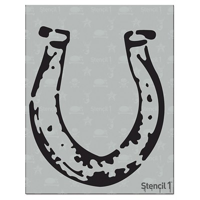 Stencil1 Horseshoe - Stencil 8.5" x 11"