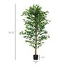 Aghana Digitals 6ft Fake Ficus Tree with PE Moss & Cement Soil, Pre-Potted Artificial Plant for - 2 of 4