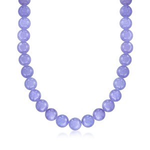 Ross-Simons 10mm Lavender Jade Bead Necklace With 14kt Yellow Gold - 1 of 4