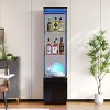 Vlsrka Corner Display Cabinet with Glass Doors,Black - 2 of 4